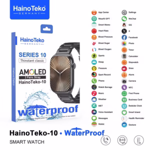 HainoTeko-10 Waterproof Smart Watch with AMOLED Display, Voice Assistant - Image 2