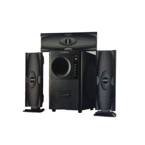 Vitron V635 2.1CH Multimedia Speaker System – 8,000W PMPO, Bluetooth, FM Radio, AC/DC Solar Support – Black
